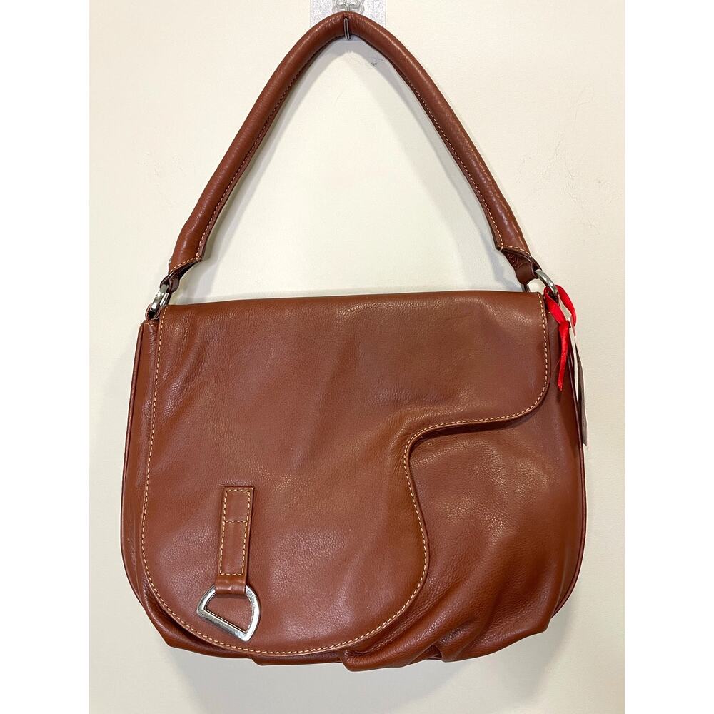 NWT Lilo Collections Leather Saddlebag Equestrian Crossbody Top Handle Purse